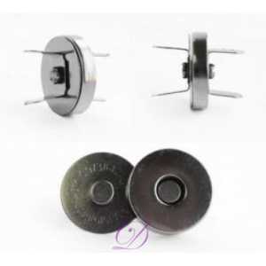0326-1014 черный никель Кнопка магнитная круглая 18мм (упаковка 100 штук)