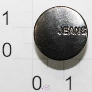 129-HG черный никель пуговица джинсовая НЕРЖ 17мм (упаковка 500 штук)