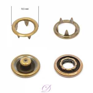 Кнопка рубашечная  (кольцо) нерж 10,5мм цв. антик уп. 1440шт